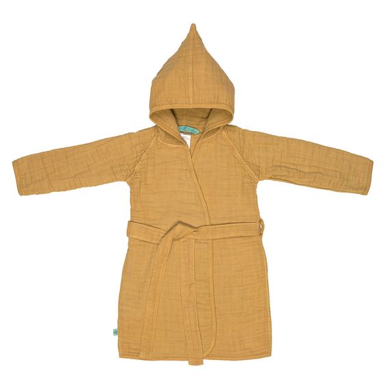 Lässig Bademantel Muslin - Mustard - Gr. 80/86