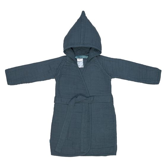 Lässig Bademantel Muslin - Navy - Gr. 80/86