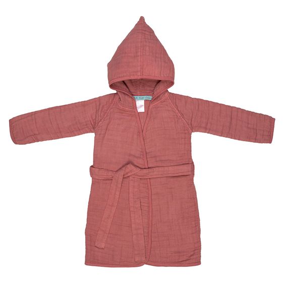 Lässig Bademantel Muslin - Rosewood - Gr. 80/86