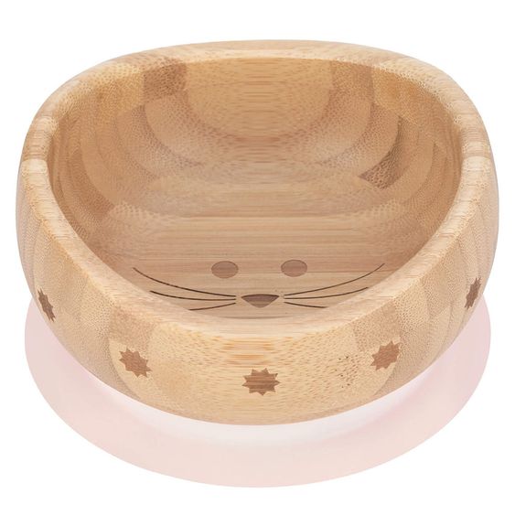 Lässig Bambus-Schale aus Holz mit Saugfuß - Little Chums Mouse