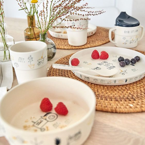 Lässig Bambus-Schnabeltasse mit Doppelgriff - Garden Explorer Boys