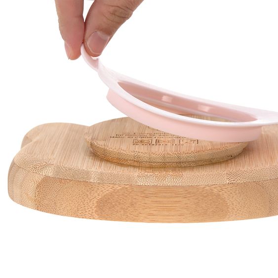 Lässig Bambus-Teller aus Holz mit Saugfuß - Little Chums Mouse