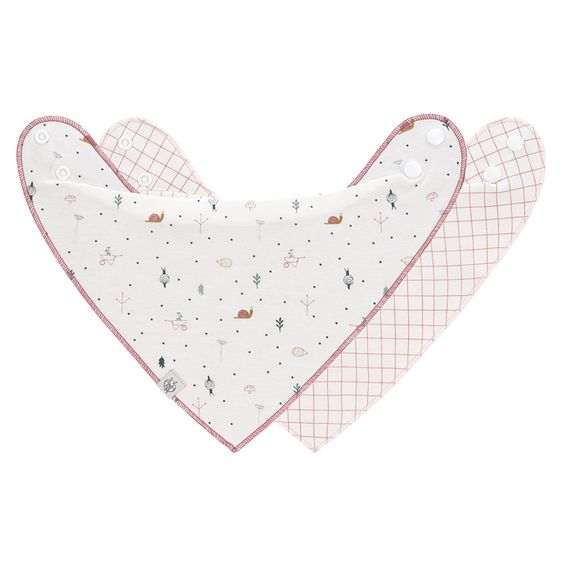 Lässig Bandana Lätzchen 2er Pack aus Bio-Baumwolle - Garden Explorer Girls