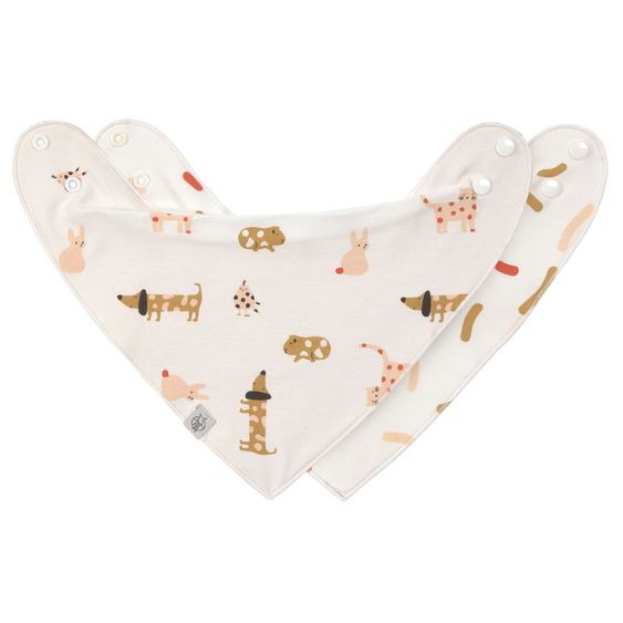 Lässig Bandana Lätzchen 2er Pack aus Bio-Baumwolle - Little Mateys - Spicy Orange