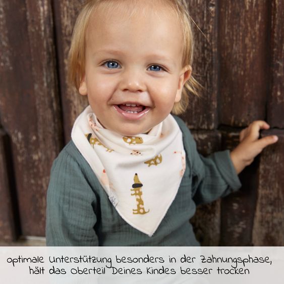 Lässig Bandana Lätzchen 2er Pack aus Bio-Baumwolle - Little Mateys - Spicy Orange