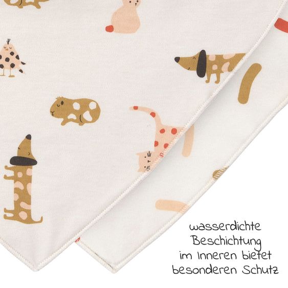 Lässig Bandana Lätzchen 2er Pack aus Bio-Baumwolle - Little Mateys - Spicy Orange