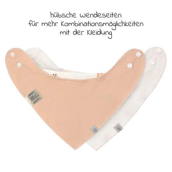 Lässig Bandana Lätzchen 2er Pack aus Bio-Baumwolle - Little Mateys - Spicy Orange