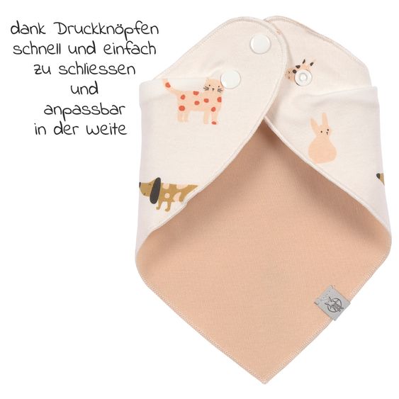 Lässig Bandana Lätzchen 2er Pack aus Bio-Baumwolle - Little Mateys - Spicy Orange