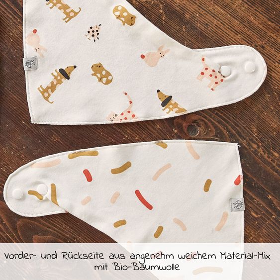 Lässig Bandana Lätzchen 2er Pack aus Bio-Baumwolle - Little Mateys - Spicy Orange