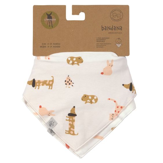Lässig Bandana Lätzchen 2er Pack aus Bio-Baumwolle - Little Mateys - Spicy Orange