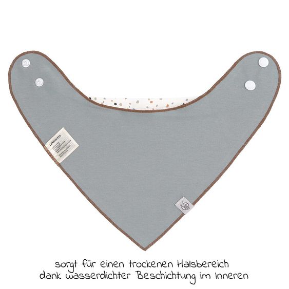 Lässig Bandana Lätzchen 2er Pack aus Bio-Baumwolle - Tiny Farmer - Sheep & Goose - Blue