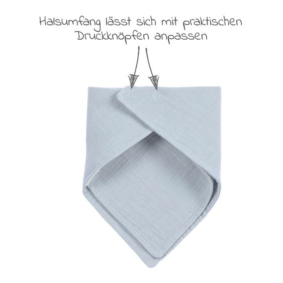 Lässig Bandana Lätzchen Muslin GOTS - Powder Blue