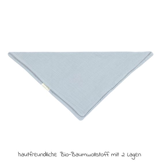 Lässig Bandana Lätzchen Muslin GOTS - Powder Blue