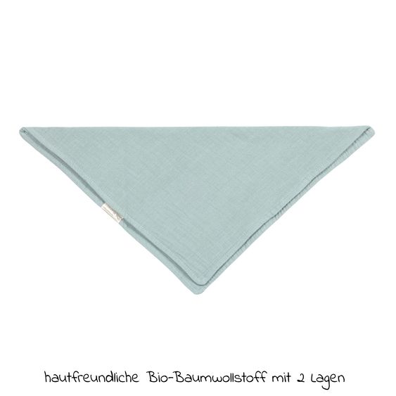 Lässig Bandana bib Muslin GOTS - Silver Grey