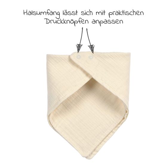 Lässig Bandana Lätzchen Muslin GOTS - Vanilla