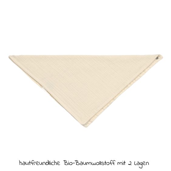 Lässig Bandana Lätzchen Muslin GOTS - Vanilla