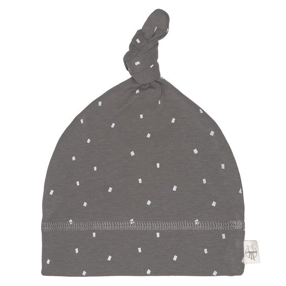 Lässig Beanie-Mütze aus Bio-Baumwolle - Spots Anthracite - Gr. 50/56