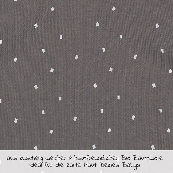 Lässig Beanie-Mütze aus Bio-Baumwolle - Spots Anthracite - Gr. 50/56