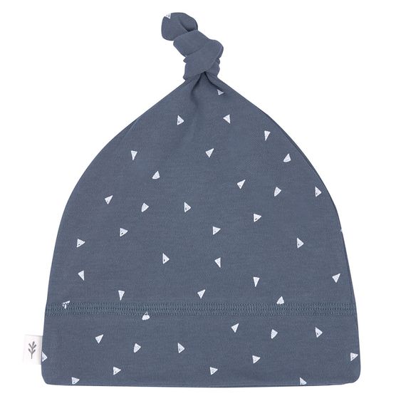Lässig Beanie-Mütze aus Bio-Baumwolle - Triangle Blue - Gr. 50/56