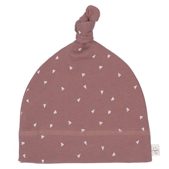 Lässig Beanie-Mütze aus Bio-Baumwolle - Triangle Cinnamon - Gr. 50/56