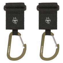 Befestigungsriemen 2er Pack Stroller Hooks für Wickeltasche - Black