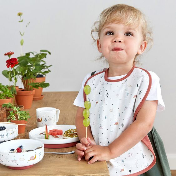 Lässig Binde-Lätzchen 2er Pack Medium Bib aus Bio-Baumwolle - Garden Explorer Girls