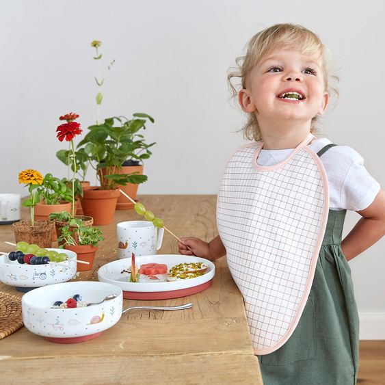 Lässig Binde-Lätzchen 2er Pack Medium Bib aus Bio-Baumwolle - Garden Explorer Girls