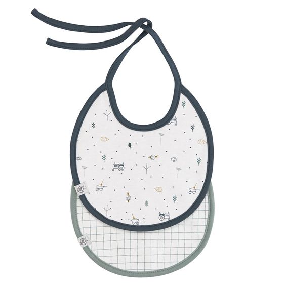 Lässig Binde-Lätzchen 2er Pack Small Bib aus Bio-Baumwolle - Garden Explorer Boys
