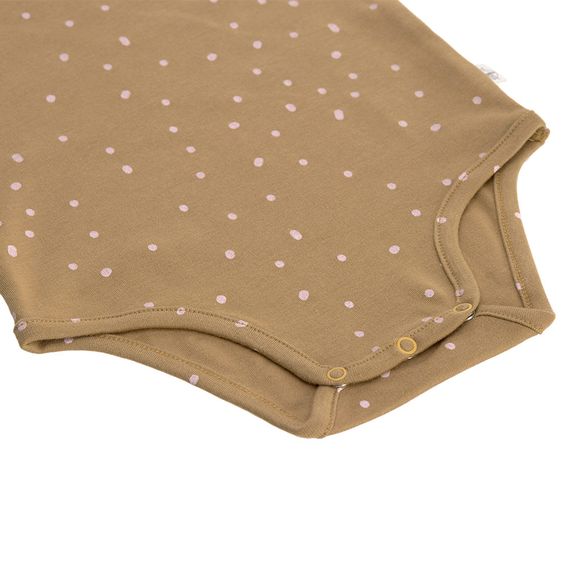 Lässig Body Kurzarm aus Bio-Baumwolle - Dots Curry - Gr. 74/80