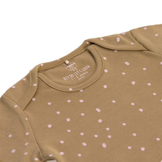 Lässig Body Kurzarm aus Bio-Baumwolle - Dots Curry - Gr. 74/80