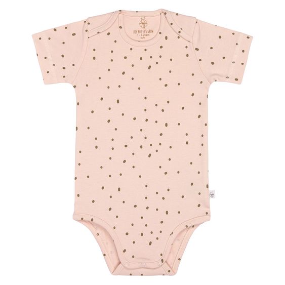 Lässig Body Kurzarm aus Bio-Baumwolle - Dots Powder Pink - Gr. 74/80