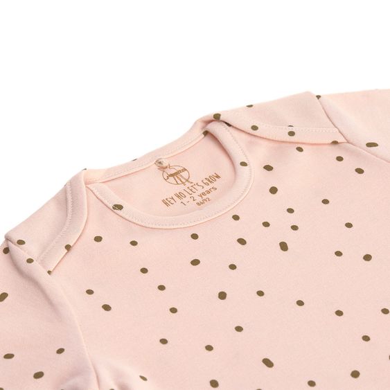 Lässig Body Kurzarm aus Bio-Baumwolle - Dots Powder Pink - Gr. 74/80