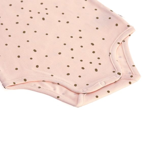 Lässig Body Langarm aus Bio-Baumwolle - Dots Powder Pink - Gr. 74/80