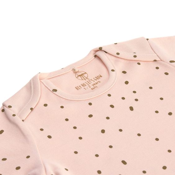 Lässig Body Langarm aus Bio-Baumwolle - Dots Powder Pink - Gr. 74/80