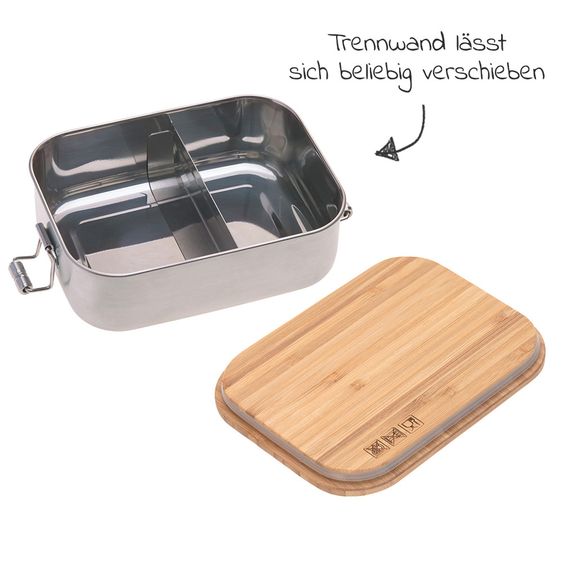 Lässig Brotdose Lunchbox Stainless Steel Bamboo - Garden Explorer