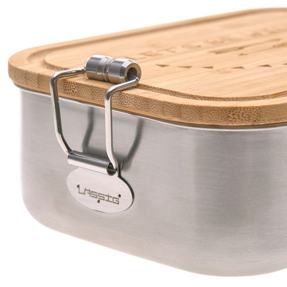 Lässig Brotdose Lunchbox Stainless Steel Bamboo - Garden Explorer