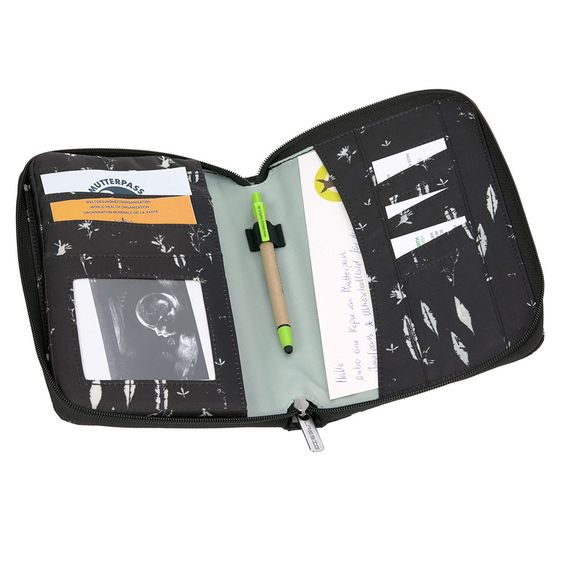 Lässig Dokumenten-Tasche Mums Organizer - Feathers Black