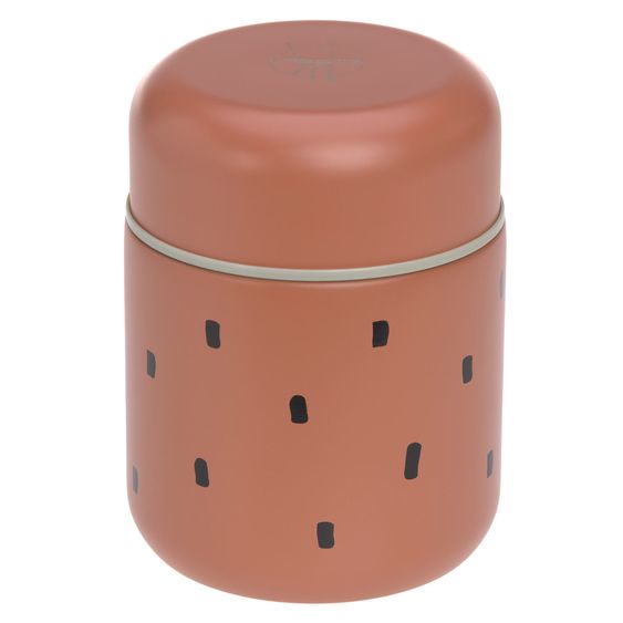 Lässig Stainless steel container Food Jar - Happy Prints - Caramel