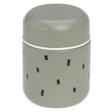 Stainless steel container Food Jar - Happy Prints - Light Olive