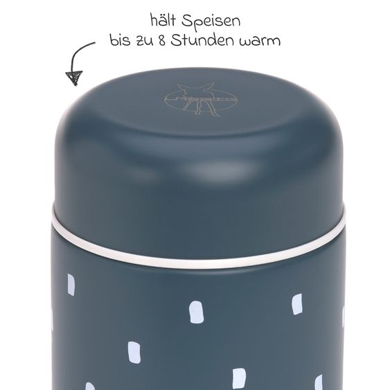 Lässig Stainless steel container Food Jar - Happy Prints - Midnight Blue