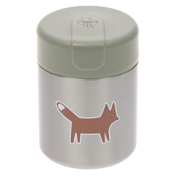 Lässig Stainless Steel Container Food Jar - Little Forest Fox - Olive