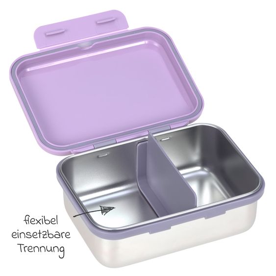Lässig Stainless Steel Lunchbox Lunchbox - Little Gang Heart - Lilac