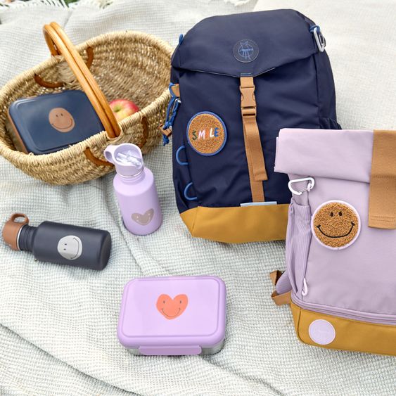 Lässig Stainless Steel Lunchbox Lunchbox - Little Gang Heart - Lilac