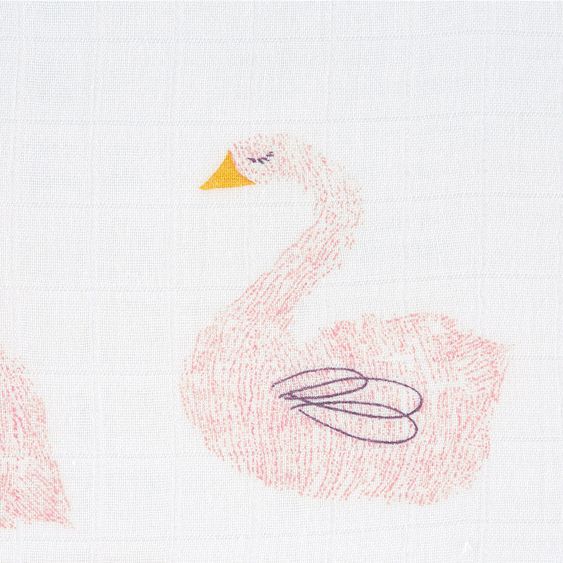 Lässig Einschlag- & Mulltuch 2er Pack Heavenly Soft Swaddle XL - Bambus 120 x 120 cm - Little Water Swan