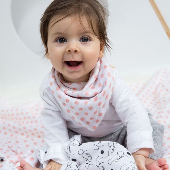 Lässig Einschlag- & Mulltuch 2er Pack Swaddle & Burp Blanket XL 120 x 120 cm - Little Chums Mouse