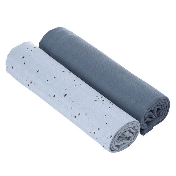 Lässig Einschlag- & Mulltuch 2er Pack Swaddle & Burp Blanket XL 120 x 120 cm - More Magic Seal