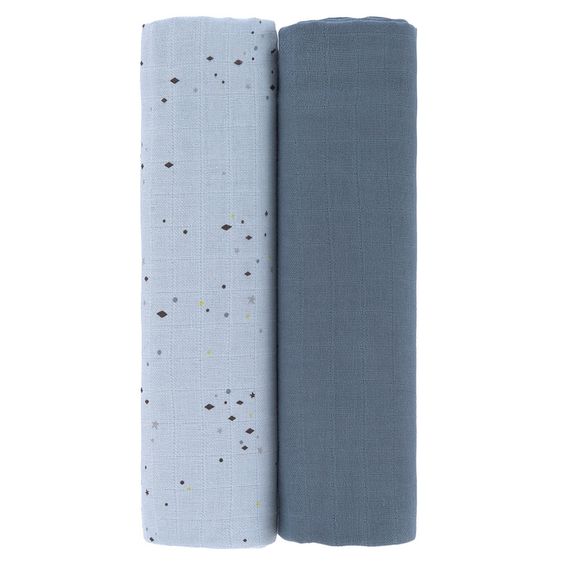 Lässig Einschlag- & Mulltuch 2er Pack Swaddle & Burp Blanket XL 120 x 120 cm - More Magic Seal
