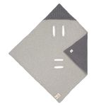 Blanket for baby car seat Knitted Blanket organic cotton 78 x 78 cm - Anthracite
