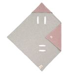 Blanket for baby car seat Knitted Blanket organic cotton 78 x 78 cm - Dusky Pink