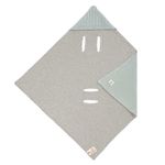Blanket for baby car seat Knitted Blanket organic cotton 78 x 78 cm - Light Mint